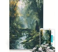 Puzzle de 1000 pièces pour Adolescents, thème forêt Fantastique, Jeu éducatif, Difficile, Cadeau d'anniversaire ou de Voyage, 38x52cm