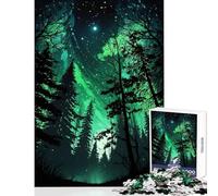 Puzzle de 1000 pièces pour Adolescents, thème Forêt verdoyante, Nuits Nocturnes, Jouet Anti-Stress, Cadeau d'anniversaire, Jeu Amusant, activités à la Maison, Dimensions 38 x 26 cm