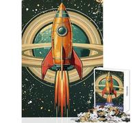 Puzzle de 1000 pièces pour Adolescents thème fusée rétro Anti-Stress et Spatial Idée Cadeau pour Toute la Famille Convient pour décorer Un Bureau Dimensions 38x52cm