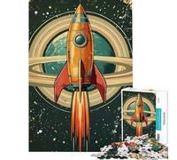 Puzzle de 1000 pièces pour Adolescents thème fusée rétro Lancement Spatial idéal pour Un Anniversaire ou Noël Jeu éducatif Difficile (50x75cm) à partir de 14 Ans