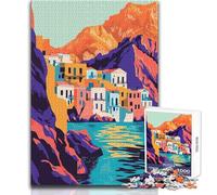 Puzzle de 1000 pièces pour Adolescents, thème Grèce et Méditerranée, Casse-tête, Jeu Familial d'analyse et de logique, Jouet Anti-Stress, Dimensions 38x52cm