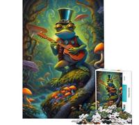 Puzzle de 1000 pièces pour Adolescents thème Grenouille Steampunk psychédélique Jeu éducatif Stimulant décoration Murale Cadeau d'anniversaire (38x52cm)