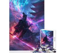 Puzzle de 1000 pièces pour Adolescents thème Guerrier samouraï Mystique à Monter soi-même Un pour s'amuser à la Maison et stimuler sa réflexion Dimensions 38x26 cm