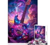 Puzzle de 1000 pièces pour Adolescents thème Guitare Cosmique Jeu de Construction Cadeau de Noël Secret Jeu éducatif Format 38x26cm Idéal pour Un Anniversaire ou Noël