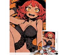 Puzzle de 1000 pièces pour Adolescents thème Halloween sorcière et citrouilles Décoration pour la Maison Jouet Amusant et éducatif Jeu et activités ludiques à la Maison Dimensions 38x26cm