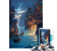 Puzzle de 1000 pièces pour Adolescents thème Havre en Bord de Falaise Jeu éducatif et Stimulant idéal pour se détendre en Famille ou comme Cadeau d'anniversaire (Dimensions 50x75cm)