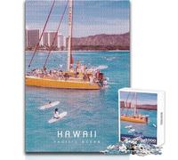 Puzzle de 1000 pièces pour Adolescents, thème Hawaï, pour des soirées Jeux en Famille, Analyse et logique, Cadeau d'anniversaireDimensions 38x52cm.