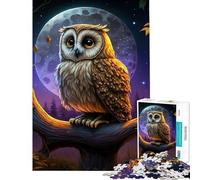 Puzzle de 1000 pièces pour Adolescents thème Hibou et Nuit Jeu éducatif et Familial décoration Murale Cadeau pour Femmes et Hommes (Dimensions 38x26cm)