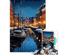 Puzzle de 1000 pièces pour Adolescents Thème Hivernal Danois Pixel Art Jeu éducatif Défi Idée Cadeau d'anniversaire (Dimensions 50x75cm)