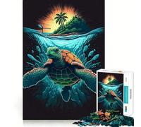 Puzzle de 1000 pièces pour Adolescents, thème Île de la Tortue, découpe précise, Art, Concentration, Jeu Amusant, détente, Cadeau d'anniversaire (50x75cm)