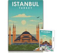 Puzzle de 1000 pièces pour Adolescents, thème Istanbul, Turquie, Art et Divertissement en Famille, idéal pour Une soirée Jeux et Analyse logiqueCadeau d'anniversaireDimensions 50x75cm.