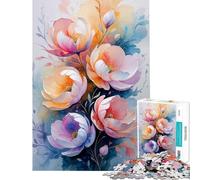 Puzzle de 1000 pièces pour Adolescents thème Jardin Aquarelle Jeu Manuel éducatif et ludique Cadeau pour Femmes et Hommes décoration intérieure (Dimensions 50x75cm)