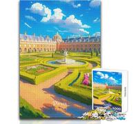 Puzzle de 1000 pièces pour Adolescents, thème Jardins de Versailles, idéal pour s'amuser en Famille, développer Son Analyse et sa logique, et Offrir Un Cadeau Original Dimensions:50x75cm