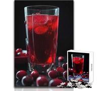 Puzzle de 1000 pièces pour Adolescents - Thème jus de Canneberge acidulé - Jeu éducatif, Amusant et Original - Format:38x26cm