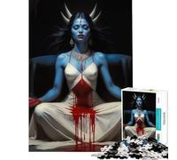 Puzzle de 1000 pièces pour Adolescents thème Kali déesse du Cerveau défi intellectuel Jouet addictif Jeu éducatif Niveau de difficulté élevé (38x52cm)