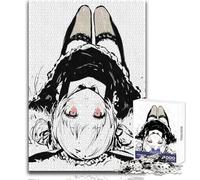 Puzzle de 1000 pièces pour Adolescents, thème Lapin Anime, Casse-tête à l'encre Noire, Jeu Familial, Course de Vitesse Manuelle, Jouet éducatif, Dimensions : 38x26cm