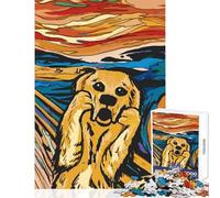 Puzzle de 1000 pièces pour Adolescents thème Le Chien Qui hurle décoration Jouet Cadeau d'anniversaire Jeu éducatif et Amusant à la Maison Dimensions 38x52 cm