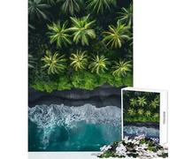 Puzzle de 1000 pièces pour Adolescents Thème Littoral Tropical Jeu de réflexion Idéal pour Passer Le Temps à la Maison Jouet éducatif Renforce l'amour Entre Couples (52x38cm)