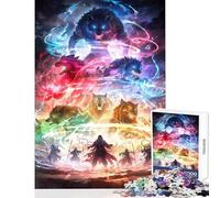 Puzzle de 1000 pièces pour Adolescents thème Loup et Esprits Élémentaires Jouet éducatif et Amusant pour Jouer en Famille à la Maison Dimensions 38x26cm