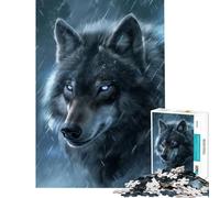 Puzzle de 1000 pièces pour Adolescents thème Loup Fantastique et Magie des neiges pour des activités Amusantes à la Maison Un véritable Objet d'art à créer soi-même À partir de 14 Ans (38x26cm)