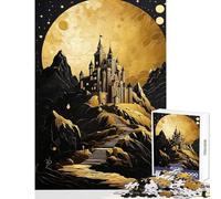 Puzzle de 1000 pièces pour Adolescents thème Lune enchantée décoration Murale Cadeau Artistique Jeu Relaxant pièces de Formes aléatoires Parfaitement emboîtables Dimensions 38x26cm