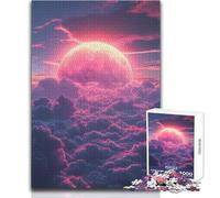 Puzzle de 1000 pièces pour Adolescents, thème Lune Vaporwave, idéal pour se détendre et se divertir Découpe Ultra-précise Dimensions:38x52cm