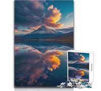 Puzzle de 1000 pièces pour Adolescents, thème « Majesté des Montagnes reflétée », Jeu Pratique et Anti-Stress, idéal pour Les Femmes Dimensions : 38x26cm