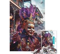 Puzzle de 1000 pièces pour Adolescents thème Mardi Gras Personnages masqués Puzzles festifs pour Adultes Jeux Amusants Niveau de difficulté Difficile idéal pour Un Anniversaire ou Noël (50x75cm)