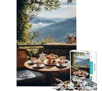 Puzzle de 1000 pièces pour Adolescents thème Montagne Pause-café Jeu éducatif et intellectuel Une véritable œuvre d'art (50x75cm)