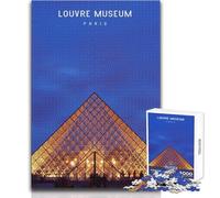 Puzzle de 1000 pièces pour Adolescents, thème Musée du Louvre, idéal pour des soirées Jeux en Famille, décoration Parfaite, Jouet à Monter soi-même, Dimensions 50x75cm