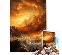 Puzzle de 1000 pièces pour Adolescents Thème Mythologie de la Nuit de l'enfer et du Soleil Jeu Pratique et addictif pour développer la Patience Défi Stimulant (Dimensions 38x26cm)