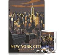 Puzzle de 1000 pièces pour Adolescents - Thème:New York - Idée Cadeau pour Une soirée Jeux en Famille - Analyse et logique - Dimensions:38x52cm