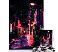 Puzzle de 1000 pièces pour Adolescents Thème « Nuits pluvieuses » Décoration intérieure Cadeau d'anniversaire Jeu éducatif Chaque pièce est Unique Dimensions 38x26cm