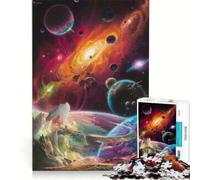 Puzzle de 1000 pièces pour Adolescents, thème Odyssée Galactique Anime, Jeu Manuel, pour s'amuser en Famille, Cadeau Original pour Un Anniversaire ou Noël 38x26cm