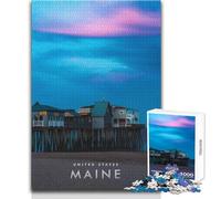 Puzzle de 1000 pièces pour Adolescents, thème Old Orchard Beach Un Jeu Unique et Amusant, idéal pour décorer Un Mur Dimensions:38x52cm