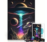 Puzzle de 1000 pièces pour Adolescents thème OVNI Faisceau Spatial Paysage pièces à emboîtement précis Jeu de logique Amusant et Silencieux idéal pour Un Anniversaire ou Une activité Artistique