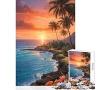 Puzzle de 1000 pièces pour Adolescents thème Paradis Tropical décoration Murale Cadeau de Noël Secret Jeux Amusants à Faire à la Maison Dimensions 38x26 cm