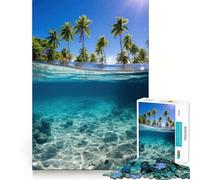 Puzzle de 1000 pièces pour Adolescents, thème Paradis Tropical sous-Marin, découpe Fine, Exercice de Concentration, Jeu Calme et Amusant, Cadeau de Noël (50x75cm)