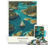 Puzzle de 1000 pièces pour Adolescents, thème Parc National des Voyageurs, décoration Murale, pour stimuler la mémoire, Cadeau Unique pour Un Anniversaire ou Noël 38x26cm