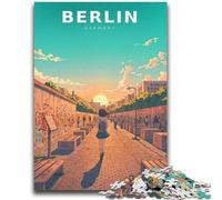 Puzzle de 1000 pièces pour Adolescents, thème Pastel Silence au Mur de Berlin », Cadeau de Père Noël Secret avec Poster et fiche d'informations Assortis, 38x26cm