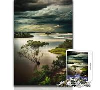 Puzzle de 1000 pièces pour Adolescents, thème « Paysage onirique du fleuve Amazone », Jeu Stimulant, décoration Murale, Cadeau d'anniversaire, Dimensions : 38x26 cm