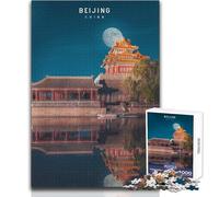 Puzzle de 1000 pièces pour Adolescents,thème Pékin,Jeu Stimulant d'analyse et de logique, pour Un Père Noël Secret,Format 38x26cm