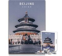 Puzzle de 1000 pièces pour Adolescents,thème Pékin,Jeu Stimulant d'analyse et de logique, pour Un Père Noël Secret,Format 38x52cm