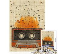 Puzzle de 1000 pièces pour Adolescents Thème percussions Rythme Abstrait Jeu éducatif Amusant Jeux éducatifs avec pièces de Formes aléatoires Parfaitement emboîtables Dimensions 38x52cm