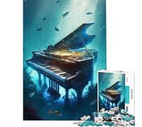 Puzzle de 1000 pièces pour Adolescents thème Piano sous-Marin Jeu éducatif et Stimulant pour Femmes (Dimensions 38x52cm)