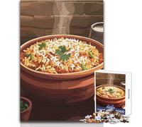 Puzzle de 1000 pièces pour Adolescents - Thème:Plat de Riz Indien - Casse-tête, Jeu Familial, décoration, idée Cadeau - Dimensions:38x26cm