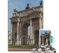 Puzzle de 1000 pièces pour Adolescents, thème « Porte de Milan, Jeu éducatif d'analyse et de logique, à partir de 14 Ans, 38x26cm