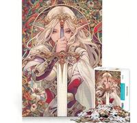 Puzzle de 1000 pièces pour Adolescents thème Princesse et Chevalier du Tarot Jeux de Famille améliore la mémoire avec Poster et fiche de Questions-réponses Assortis 38x26cm