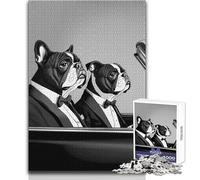 Puzzle de 1000 pièces pour Adolescents - Thème Pulp Fiction - Bouledogues - Jeu éducatif - Découpe de précision - Jouet Anti-Stress - Dimensions:38x52cm