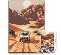 Puzzle de 1000 pièces pour Adolescents, thème Rallye désert, Voiture, apaisant et Relaxant, Assemblage précis, Dimensions:38x26cm